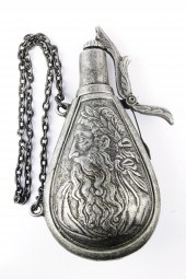 ART NOUVEAU PEWTER GUNPOWDER H