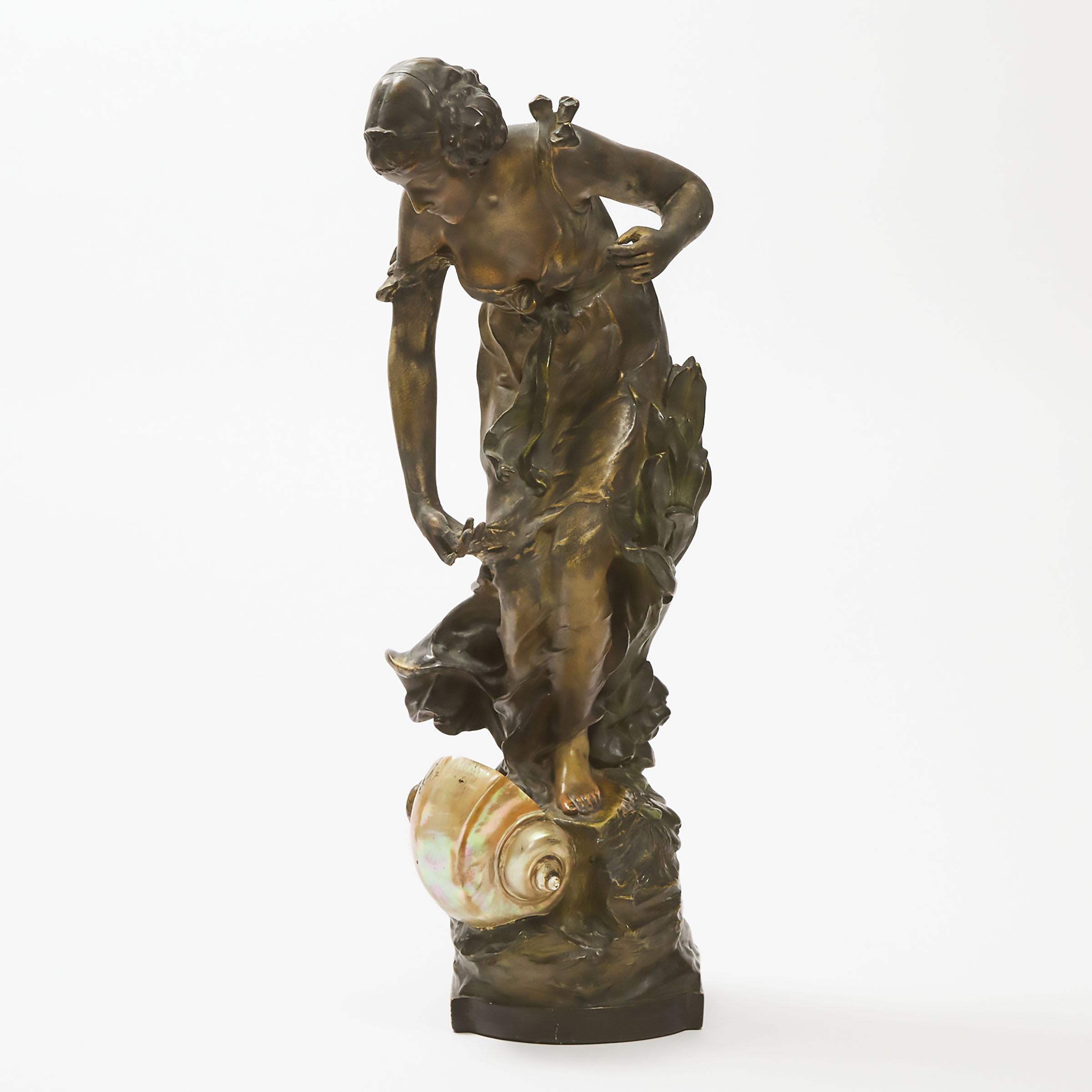 Art Nouveau Polychromed Plaster