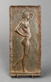 ART NOUVEAU SIGNED COPPER-CLAD