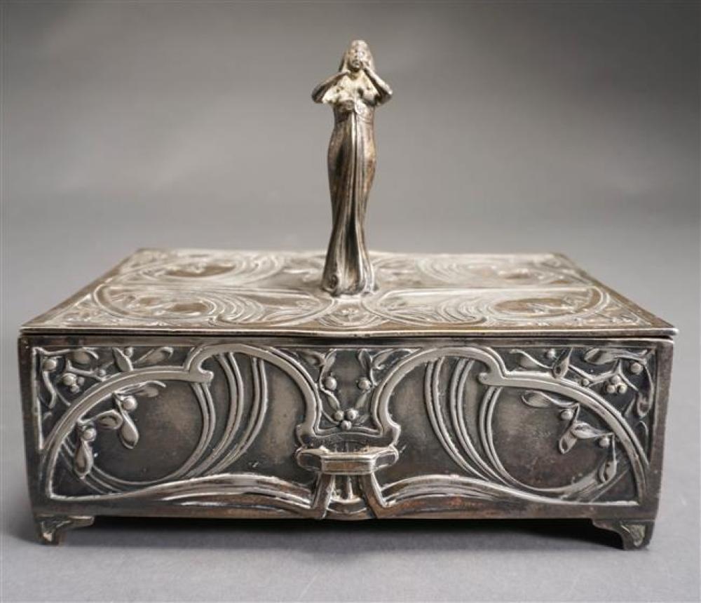 ART NOUVEAU SILVER PLATE HINGED