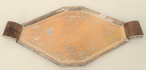 ART NOUVEAU SILVER PLATED TRAY,