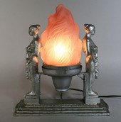ART NOUVEAU SILVER TONE TORCH