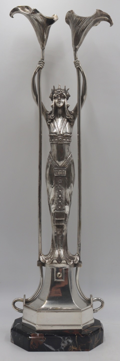 ART NOUVEAU SILVERED BRONZE