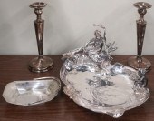 ART NOUVEAU SILVERPLATED CENTE