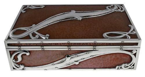 ART NOUVEAU STERLING AND COPPER