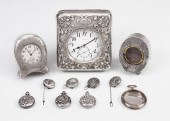 ART NOUVEAU STERLING CLOCKS WA