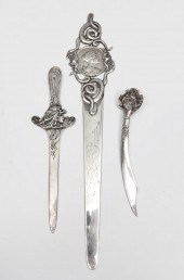 ART NOUVEAU STERLING LETTER OP