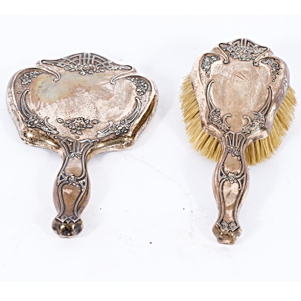 ART NOUVEAU STERLING SILVER 2PC