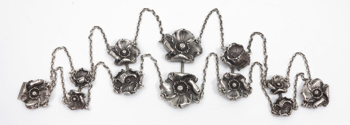 ART NOUVEAU STERLING SILVER BELT: