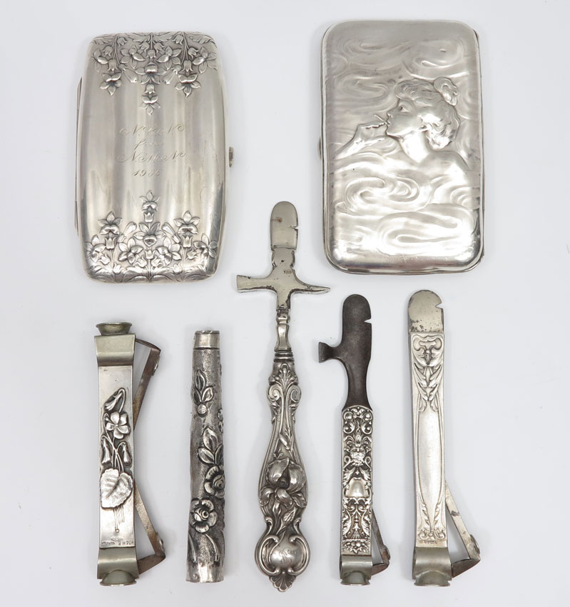ART NOUVEAU STERLING SILVER CIGAR