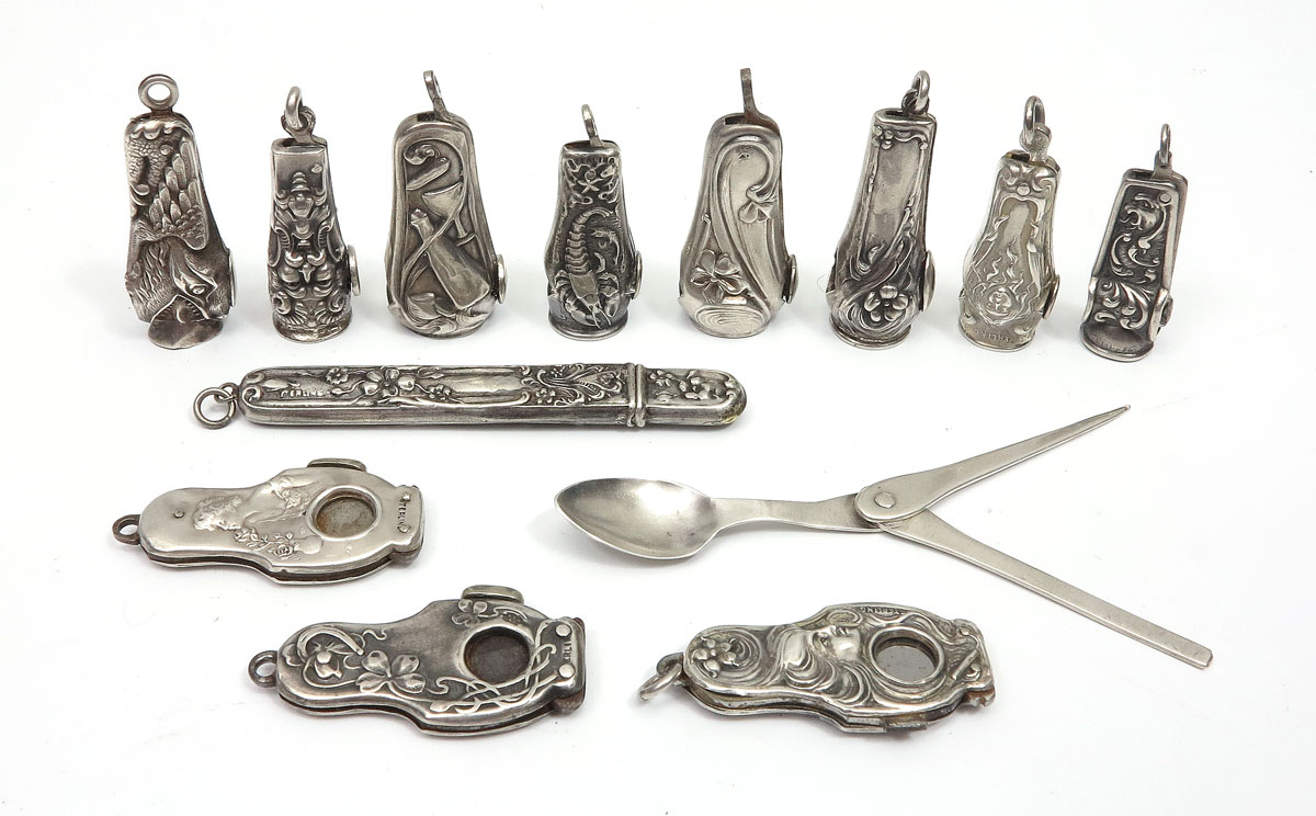 ART NOUVEAU STERLING SILVER CIGAR