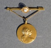 ART NOUVEAU STYLE 14-KARAT YEL