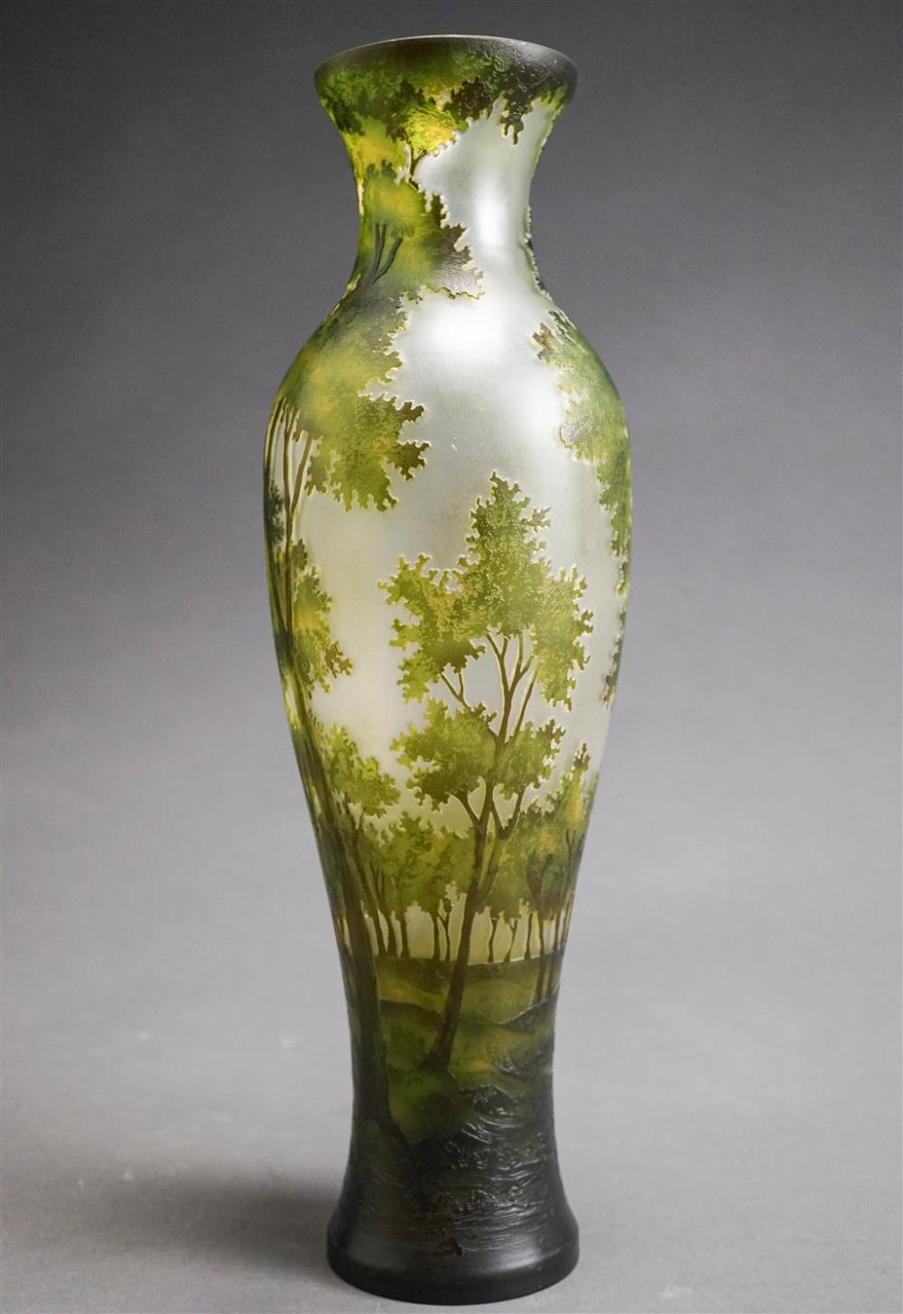 ART NOUVEAU STYLE ACID ETCHED GLASS