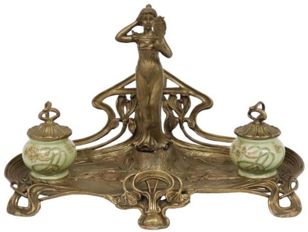 ART NOUVEAU STYLE BRONZE DOUBLE