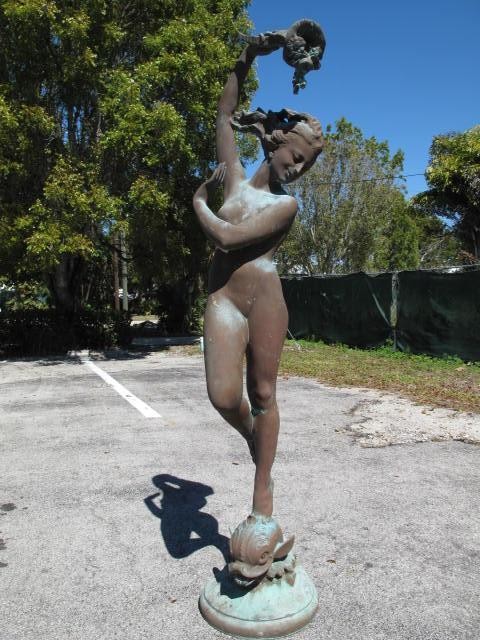 Art Nouveau style bronze fountain