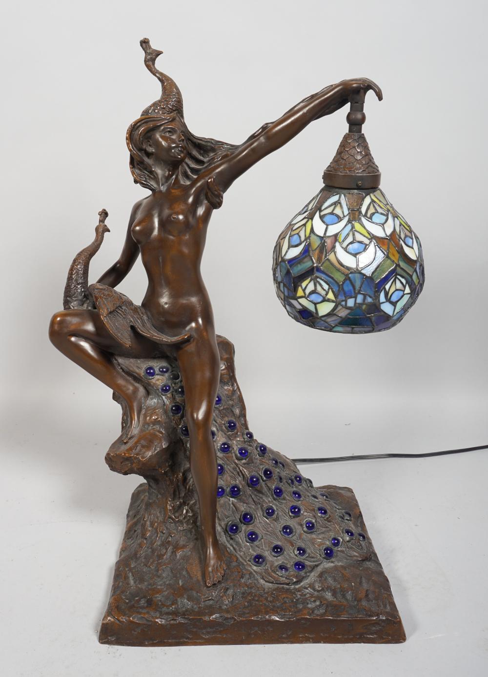 ART NOUVEAU STYLE BRONZE LADY