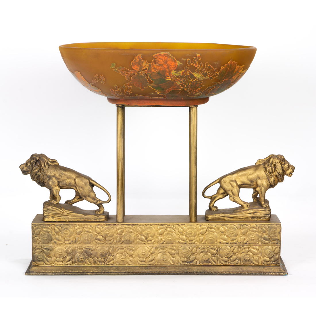 ART NOUVEAU STYLE ENAMEL GLASS