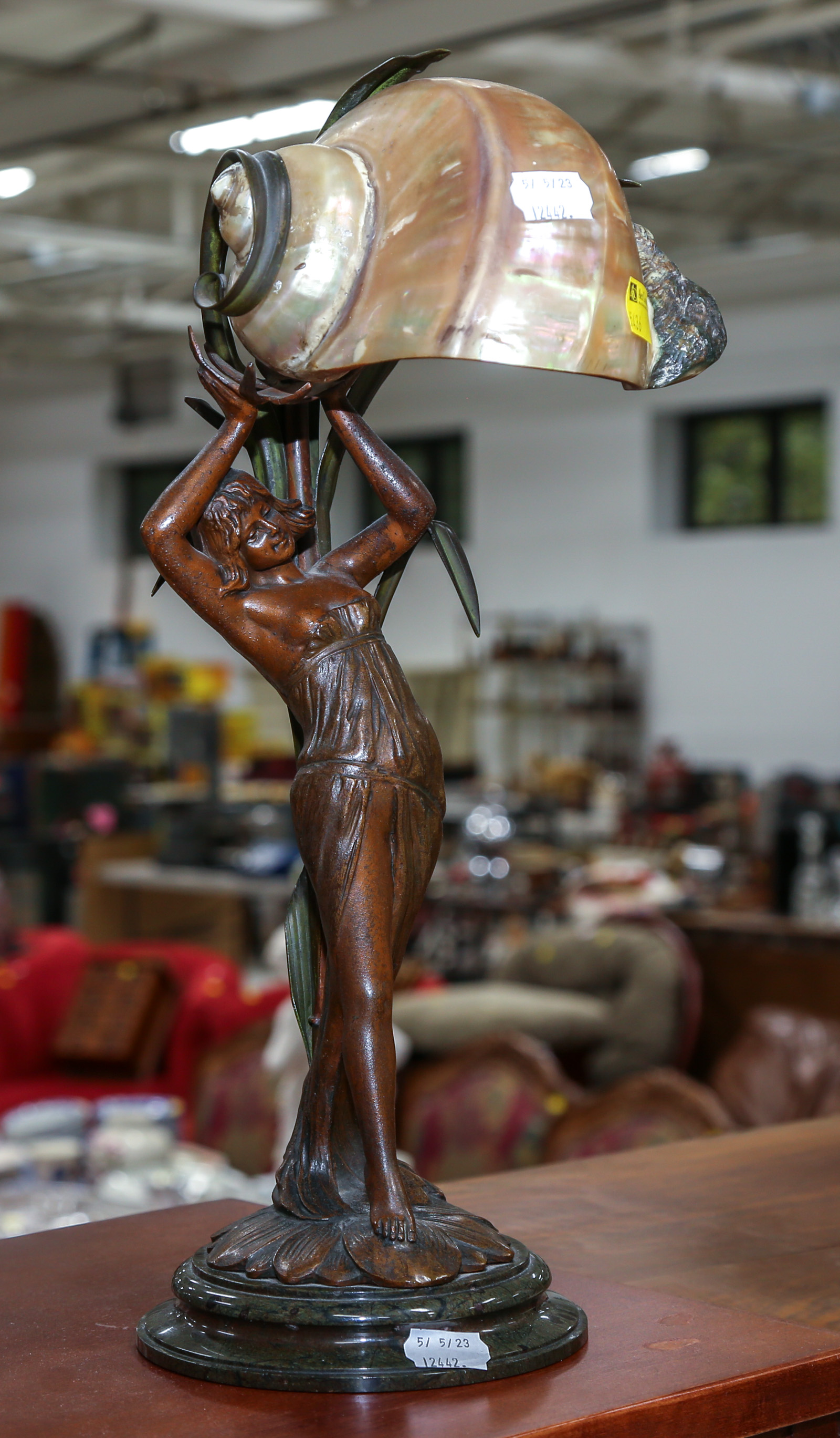 ART NOUVEAU STYLE FIGURAL TABLE