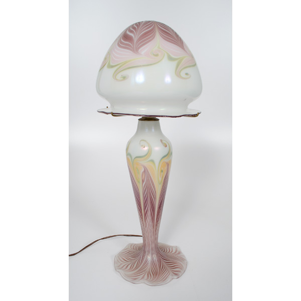 Art Nouveau-style Glass Lamp