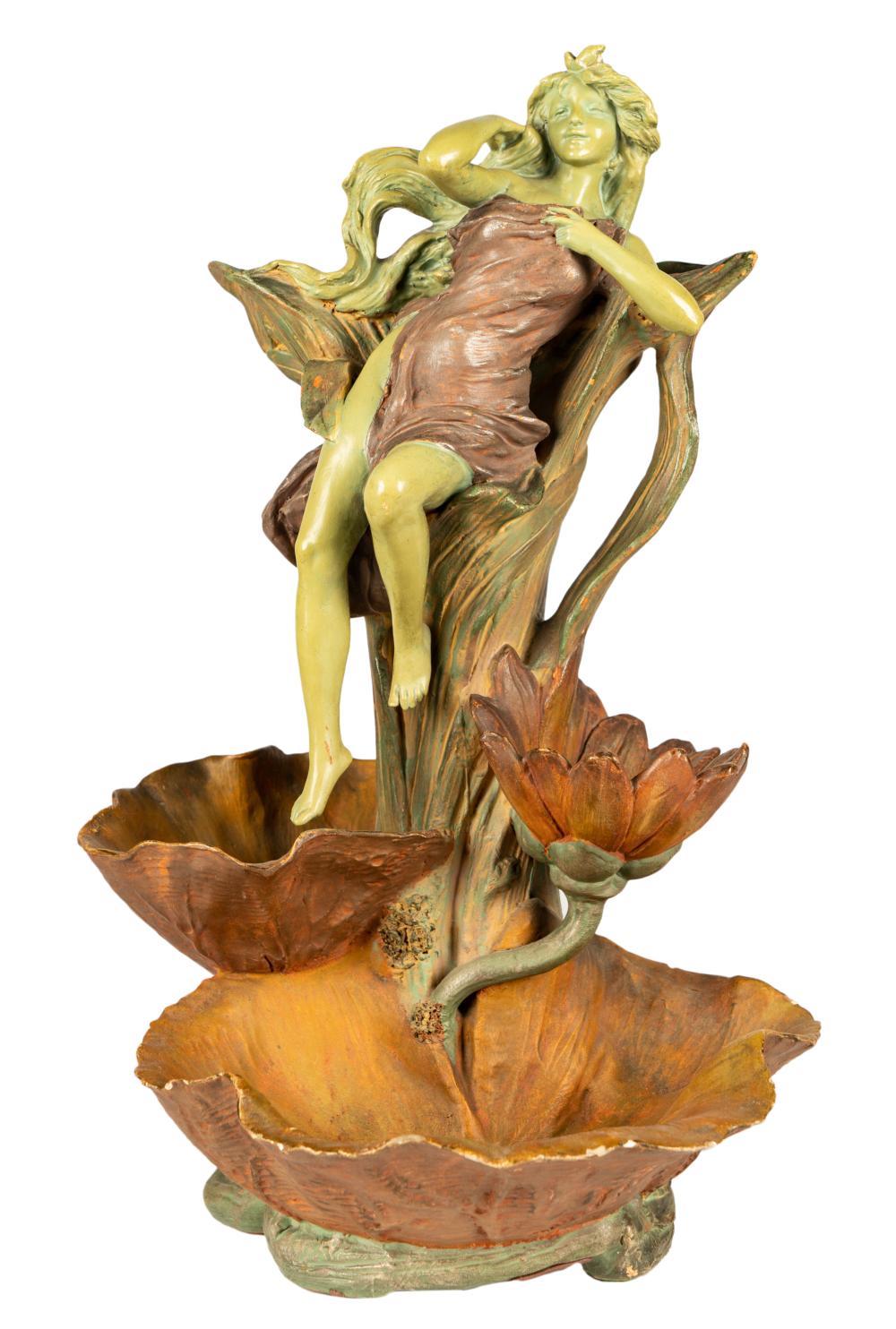 ART NOUVEAU-STYLE GLAZED POTTERY