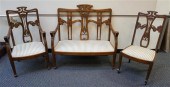 ART NOUVEAU STYLE MAHOGANY THR