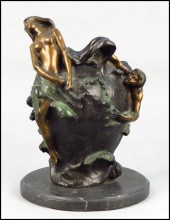 ART NOUVEAU STYLE PATINATED BR
