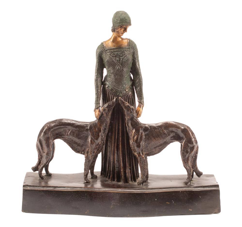 ART NOUVEAU-STYLE PATINATED