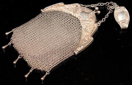 Art Nouveau style silver change