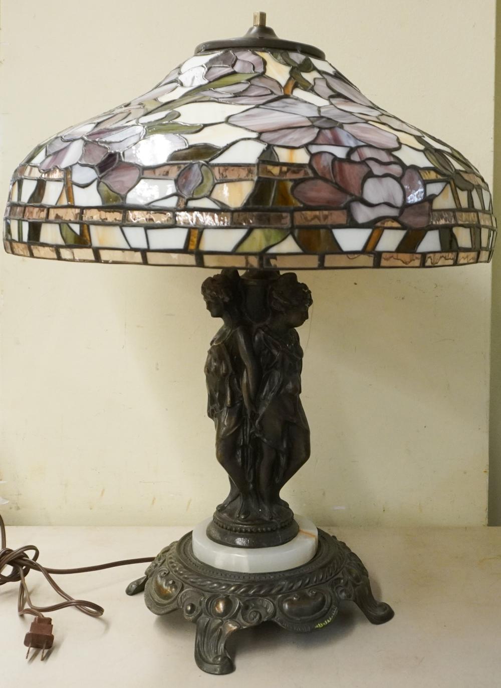 ART NOUVEAU STYLE SLAG GLASS
