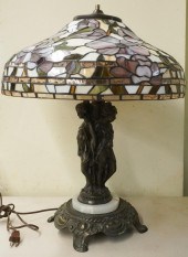 ART NOUVEAU STYLE SLAG GLASS S