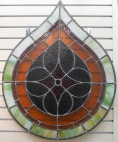 ART NOUVEAU STYLE SLAG GLASS R