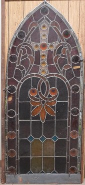 ART NOUVEAU STYLE SLAG GLASS W