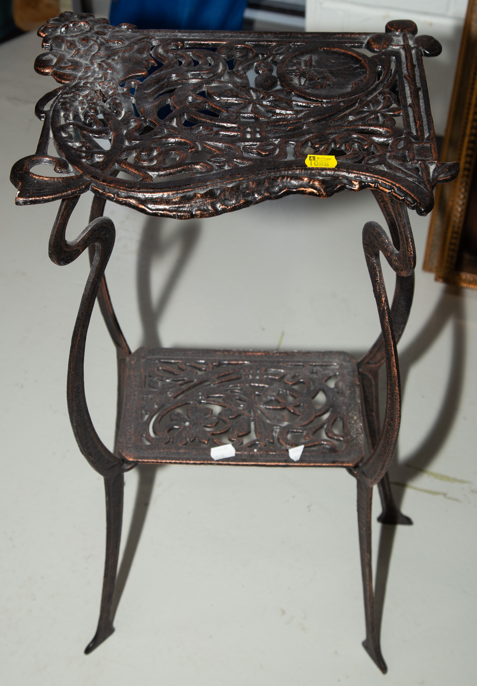 ART NOUVEAU STYLE TWO TIER METAL