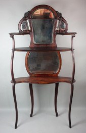 ART NOUVEAU WALNUT ETAGERE WIT