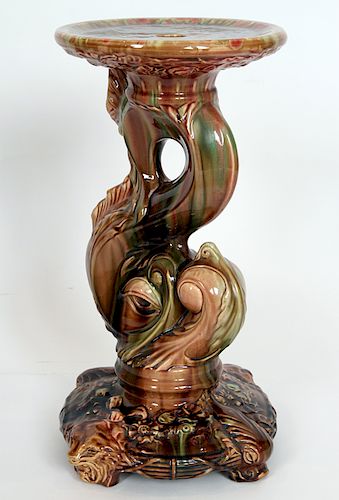 ART NOUVEAU WELLER STYLE PEDESTAL
