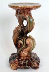 ART NOUVEAU WELLER STYLE PEDES
