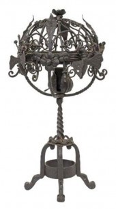 ART NOUVEAU WROUGHT IRON ONE-L