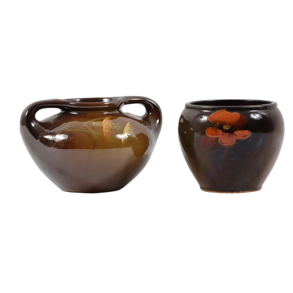 ART POTTERY 2PC GROUP: WELLER