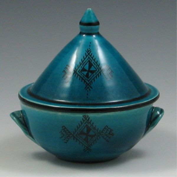 Art Pottery Covered Vessel unmarked