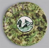 ART POTTERY GLAZED PLATEART PO
