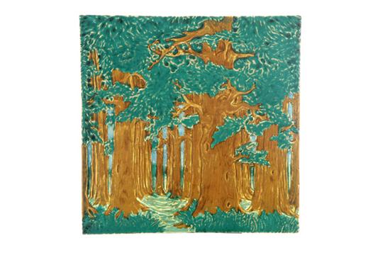 ART POTTERY PLAQUE.  American  late