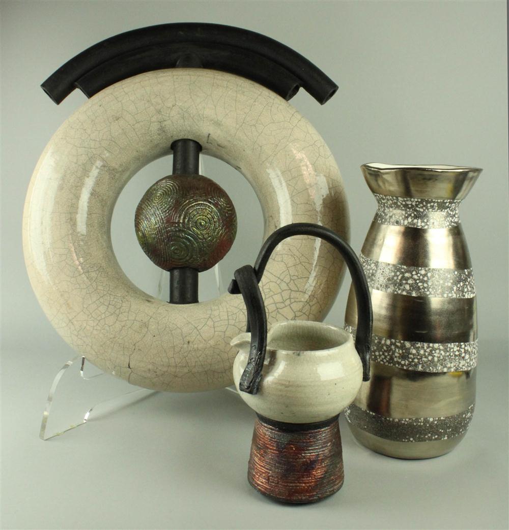 ART POTTERY RAKU SCULPTURE RAKU POT