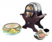 ART POTTERY: THREE PIECES , GO