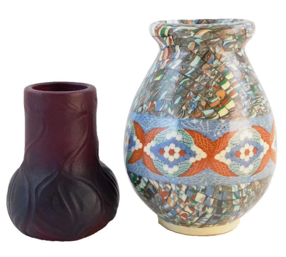 ART POTTERY, TWO PIECES, INCLUDING: