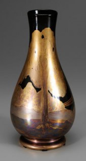 Art pottery vase, globular for