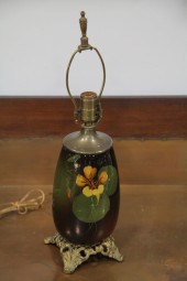 ART POTTERY VASE LAMP.  Ohio