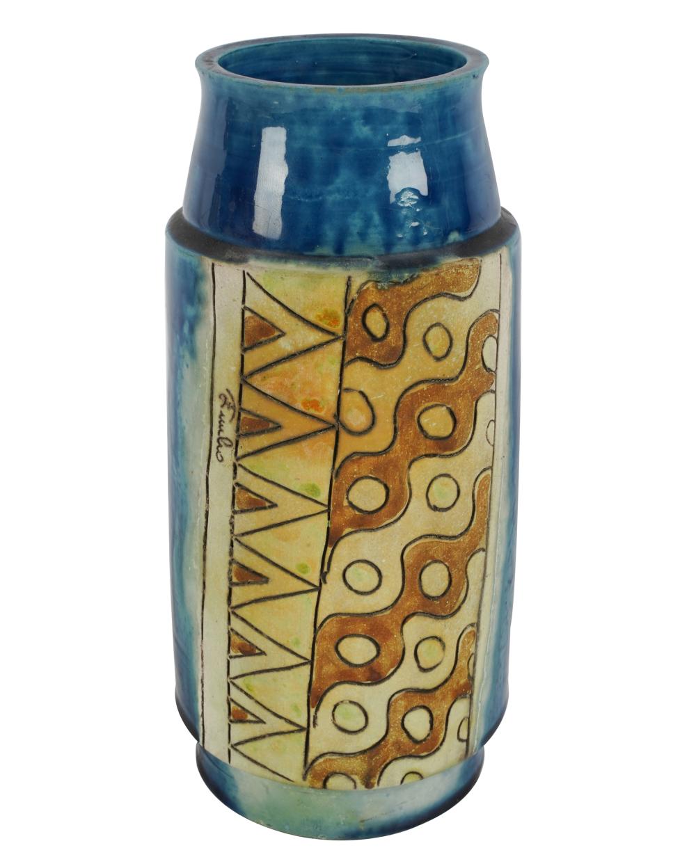 ART POTTERY VASEsigned in script to