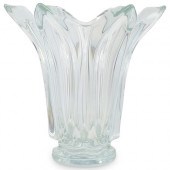 ART VANNES FRANCE CRYSTAL VASE