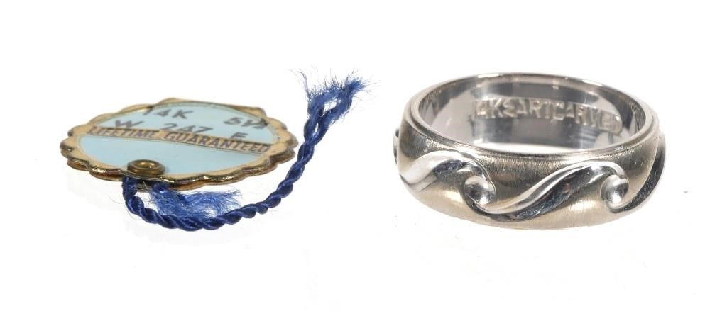 ARTCARVED VINTAGE 14K WHITE GOLD