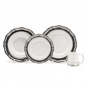 ARTE ITALICA PEWTER CHINA TABL